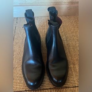 Mens Paul Stuart Black Leather Chelsea Boots - UK 9D/US 10